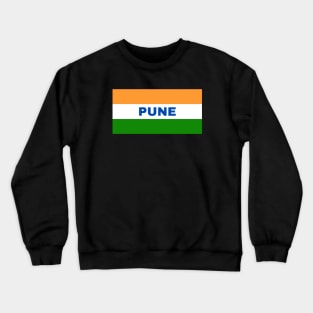 Pune City in Indian Flag Colors Crewneck Sweatshirt